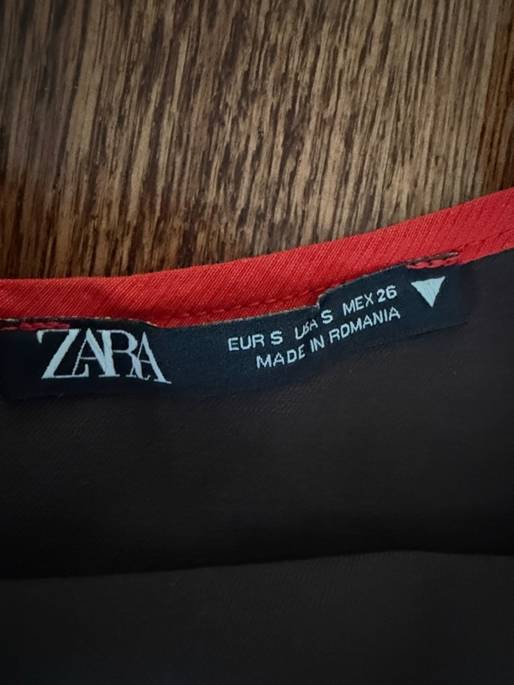 Zara Black Mini Dress with Red Trim - Picture 2 of 4